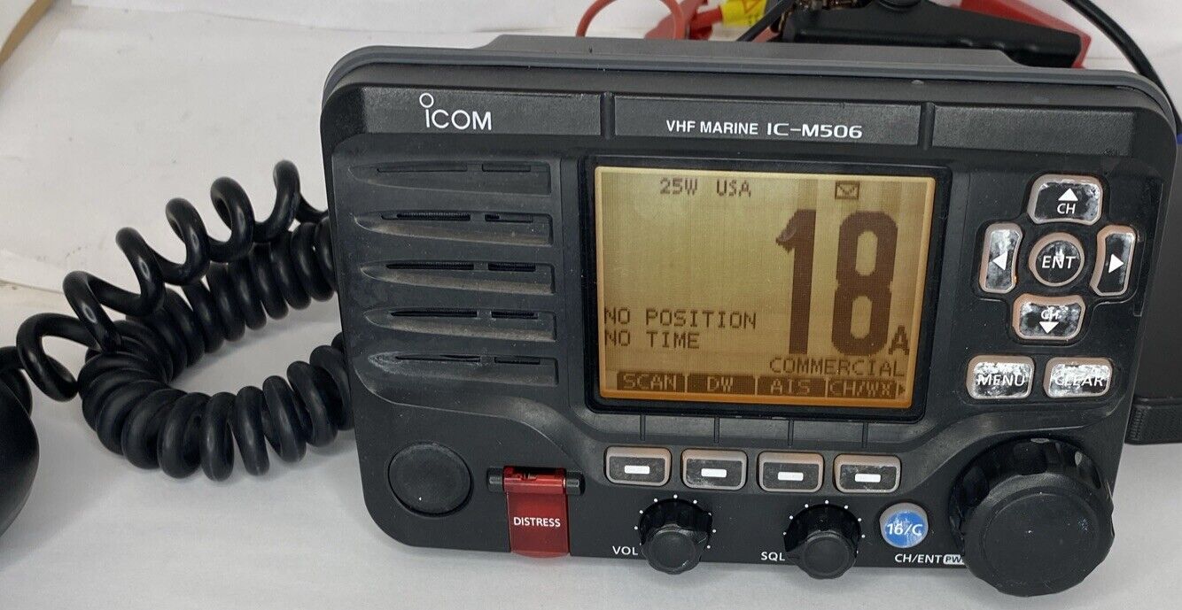 Icom IC-M506 AIS Marine VHF Radio - Rear Mic NMEA 2000 CMD