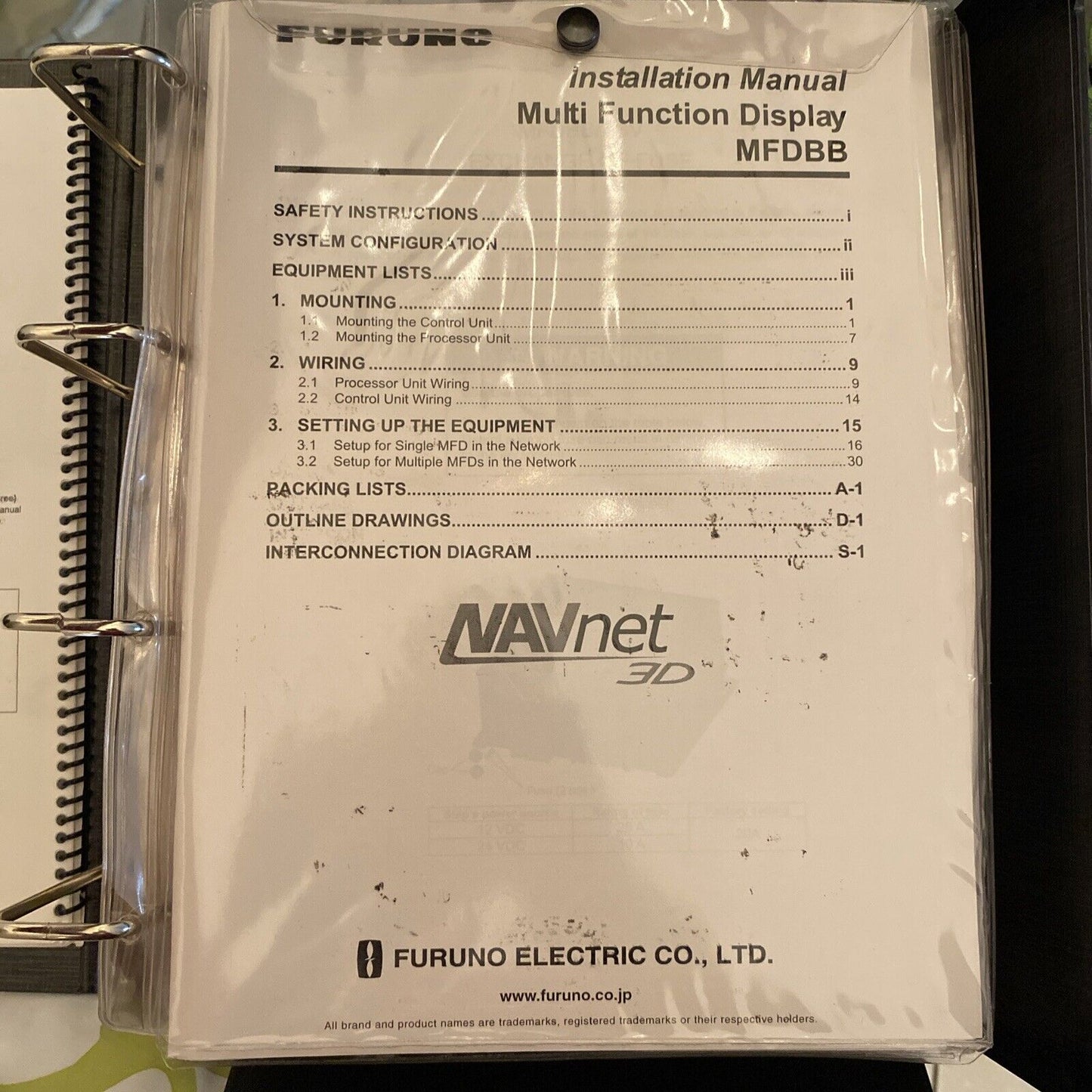 Furuno Operator's Manual: Full Color pages & Clear Covers! Booklet
