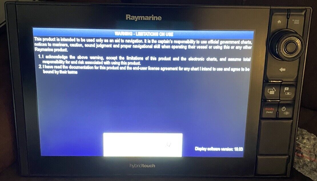 Raymarine es128 Multifunction 12" Hybrid Touch MFD Display E70285 No Touch