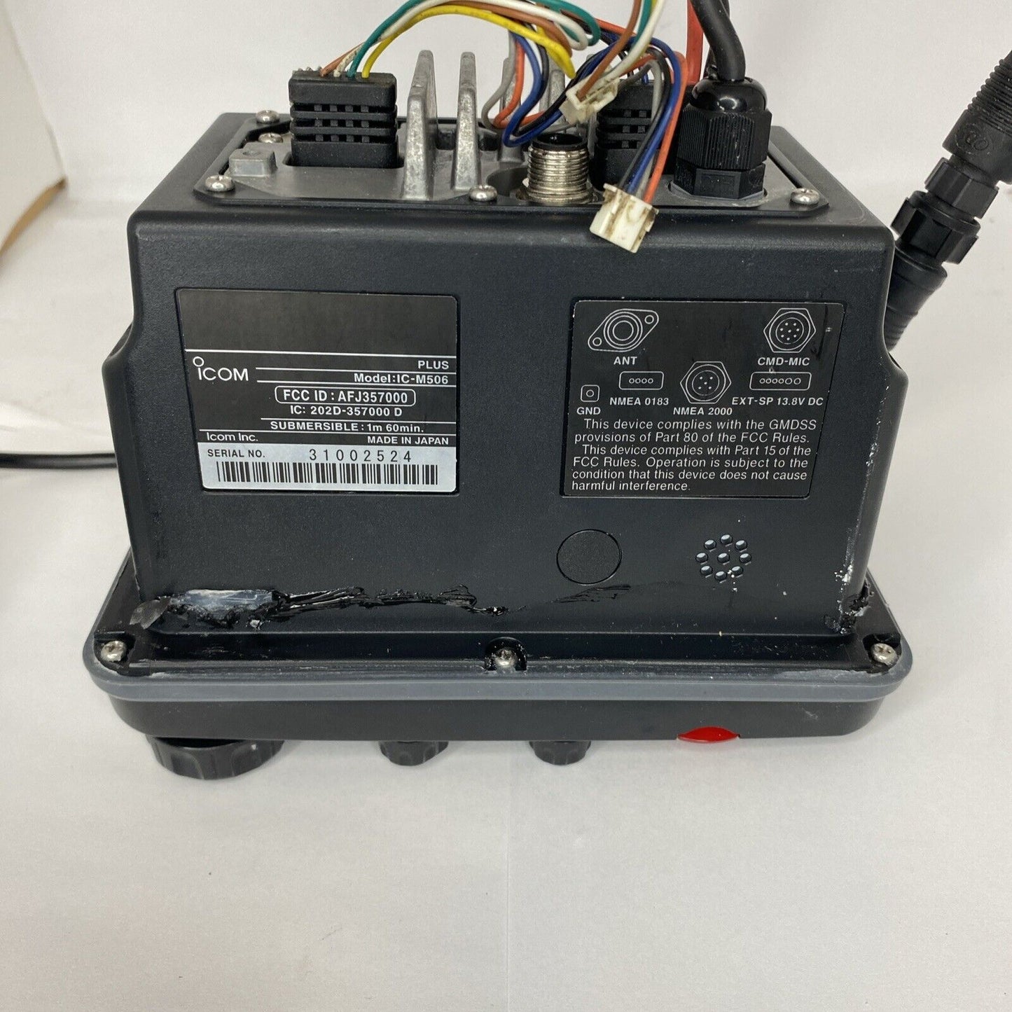 Icom IC-M506 AIS Marine VHF Radio - Rear Mic NMEA 2000 CMD