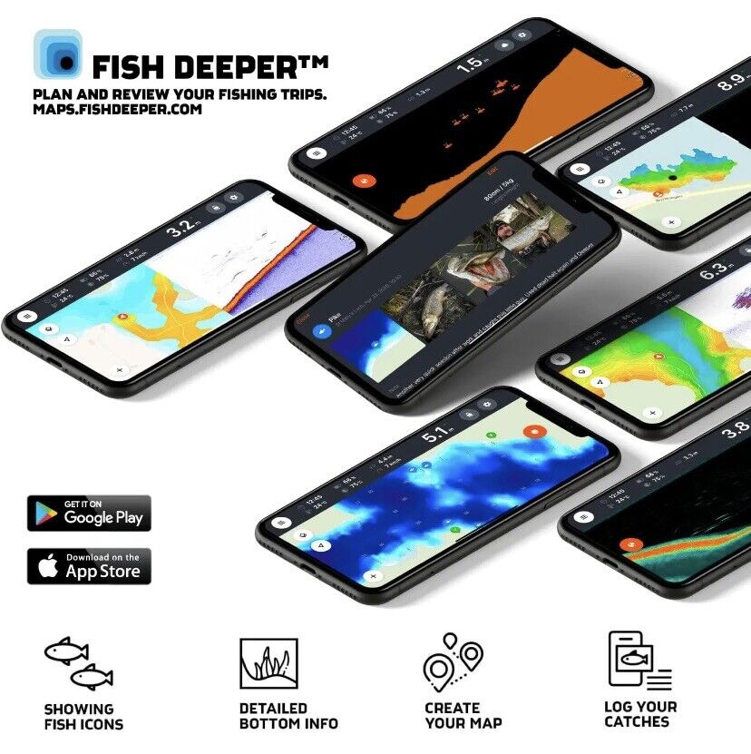 Deeper Chirp 2 Sonar Fish Finder - Portable Fish Finder and Depth Finder for Kay