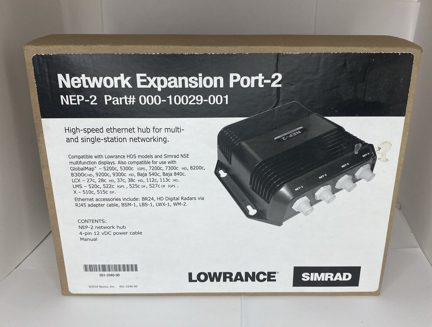 Navico NEP-2 Marine Ethernet Network Expansion Hub 4-Port 000-10029-001