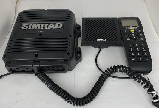 Simrad RS90S VHF Radio Transceiver Black Box with HS90 VHF Wired Handset