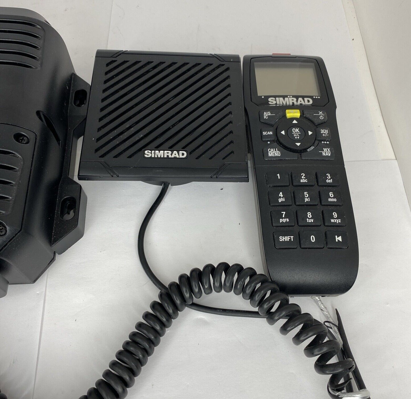 Simrad RS90S VHF Radio Transceiver Black Box with HS90 VHF Wired Handset