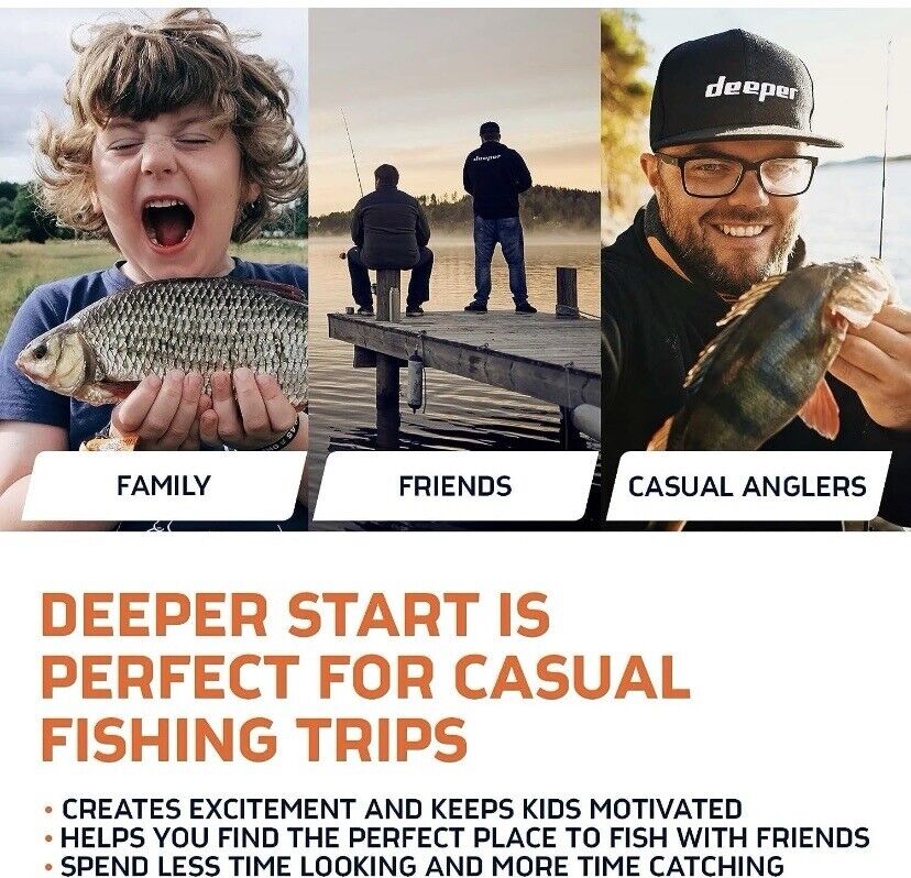 Deeper Start Smart Fish Finder  Portable Fish Finder and Depth Finder for fishes