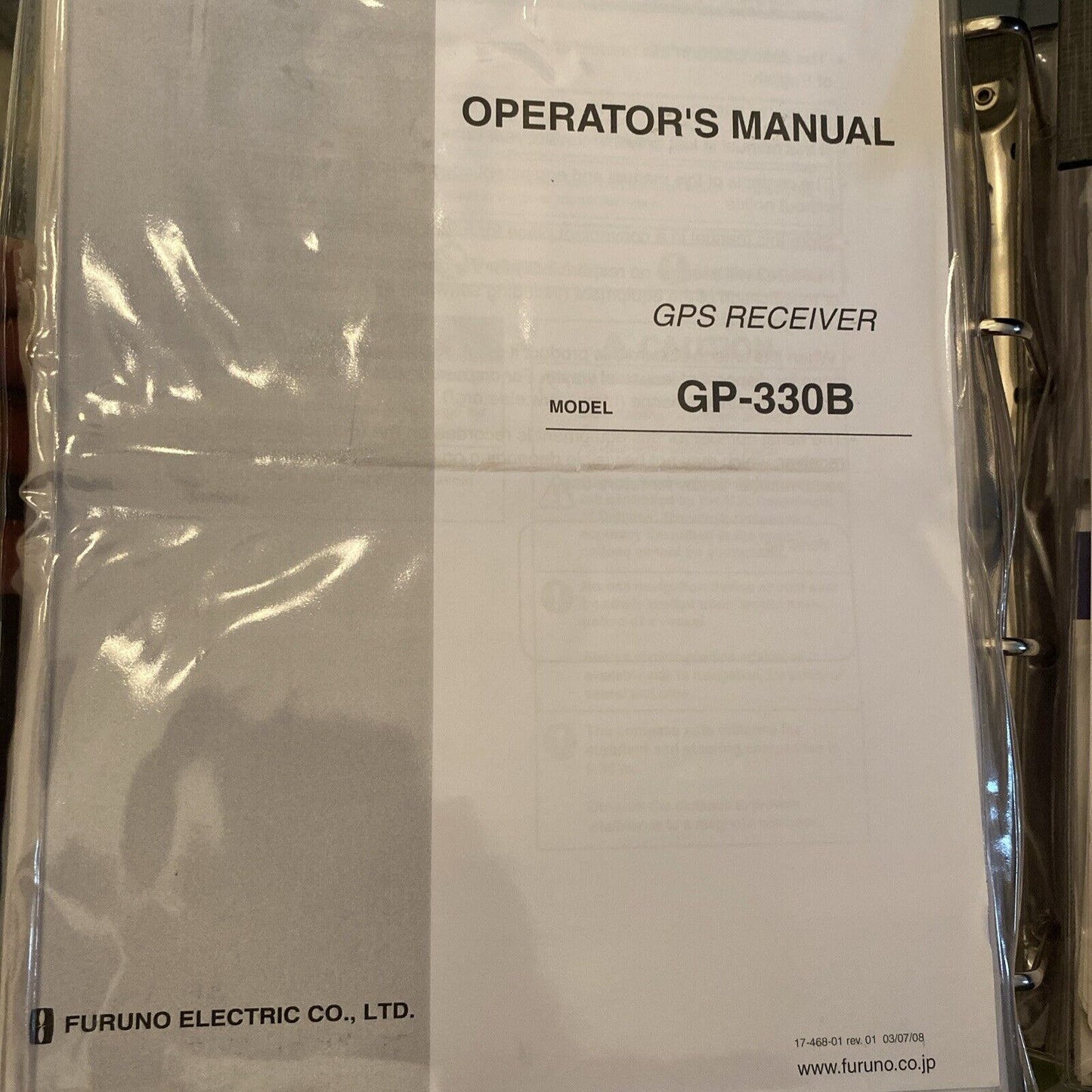 Furuno  Operator's Manual: Full Color pages & Clear Covers! Booklet